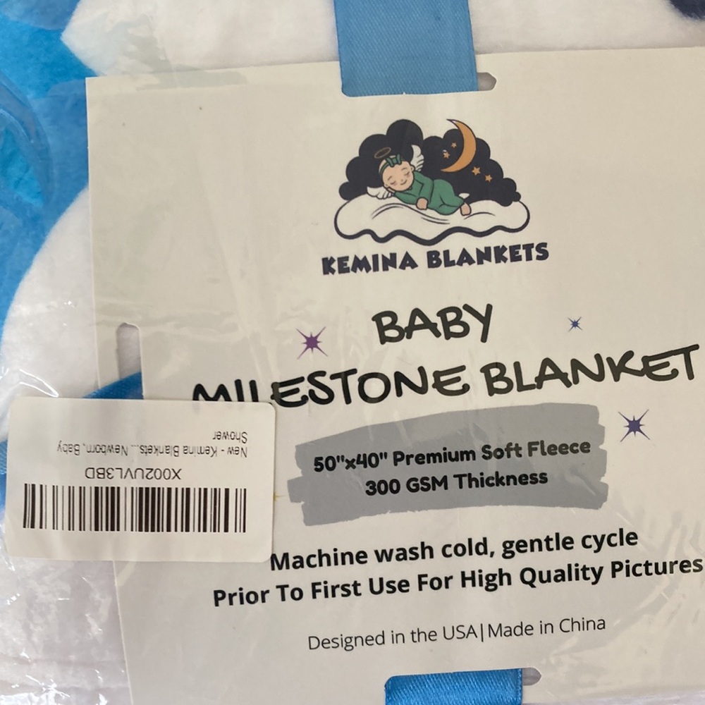 New baby milestone blanket nautical theme
